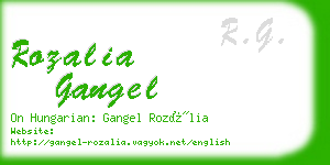 rozalia gangel business card
